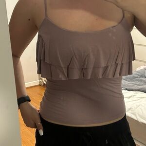 Garage Ruffle tank top